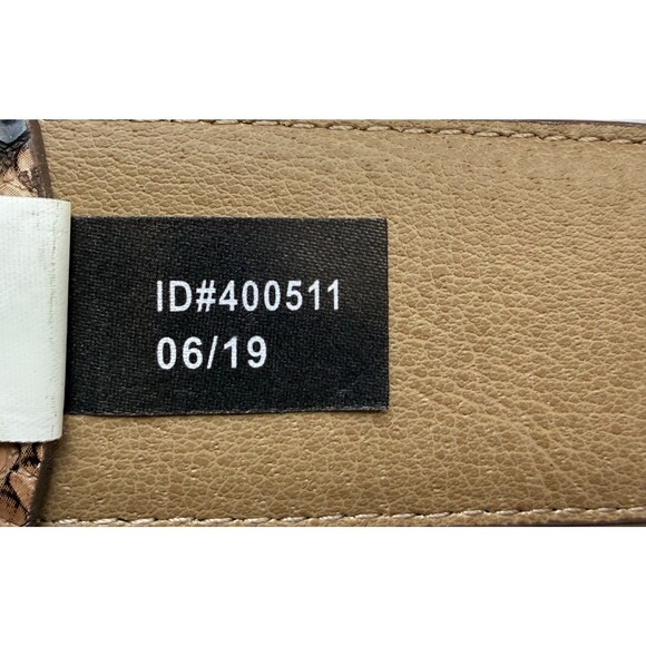 Express Faux Snakeskin Womens Belt Beige Brown Size Small S Brass Buckle 26-32" - Picture 13 of 13